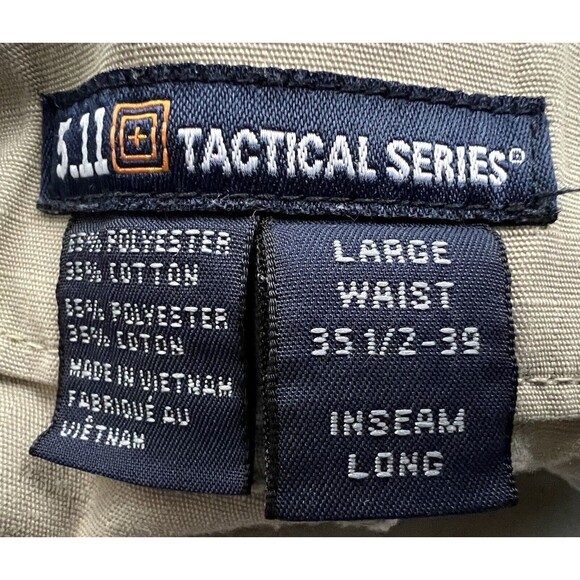 5.11 Tactical Series Beige Pants Men's TDU RipStop Work Pants Size XL 35/33 - Picture 14 of 14